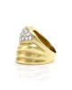 Pave Diamond Fluted Wave Staement Ring